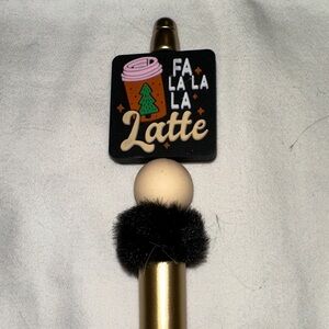 Gold and Black Holiday Latte Pen